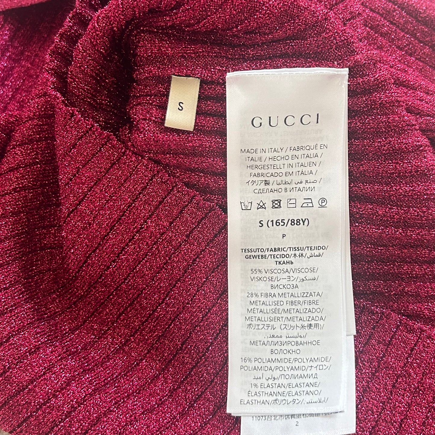 Fuchsia iridescent cropped top