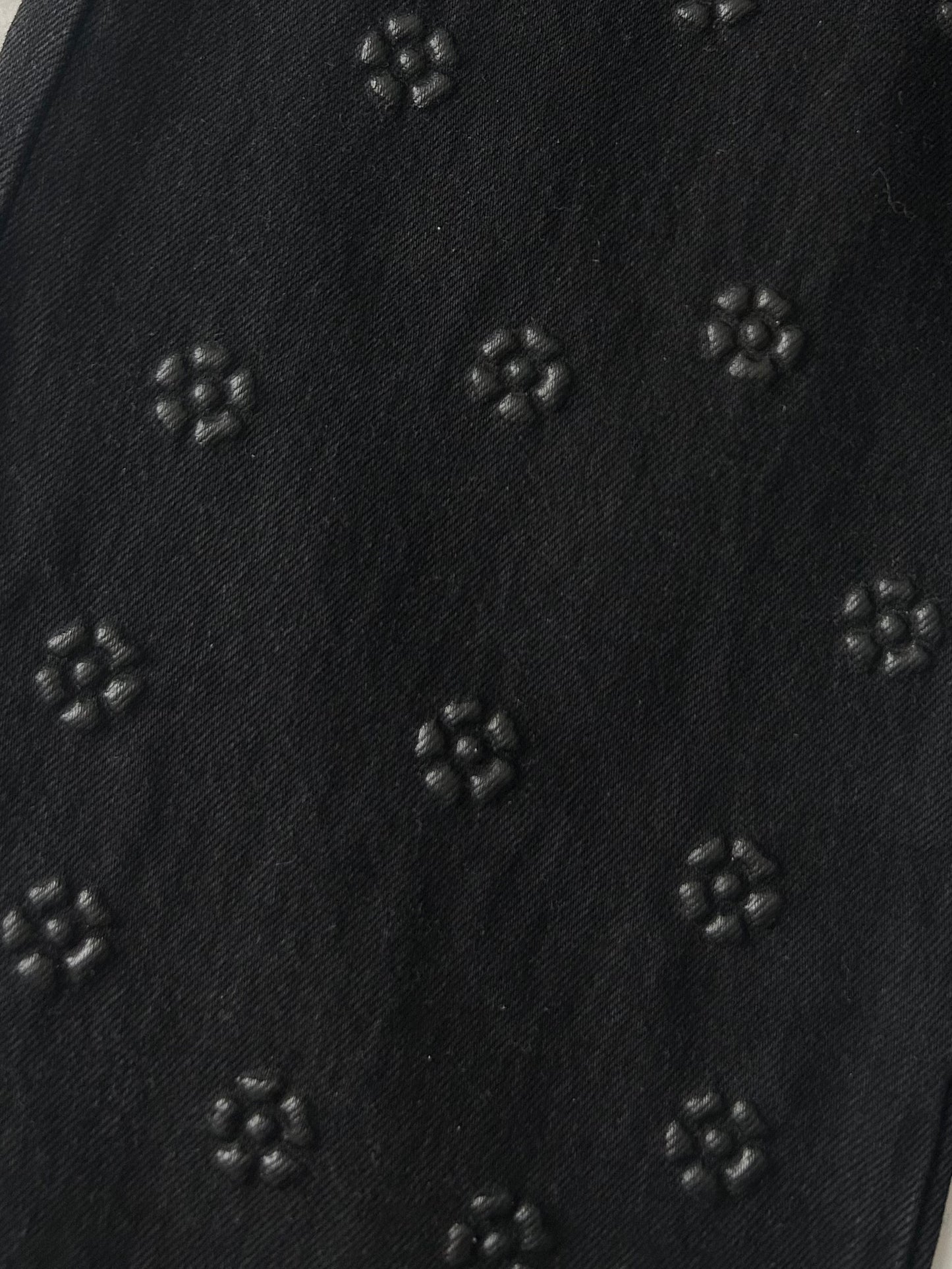 Camellia embossing denim