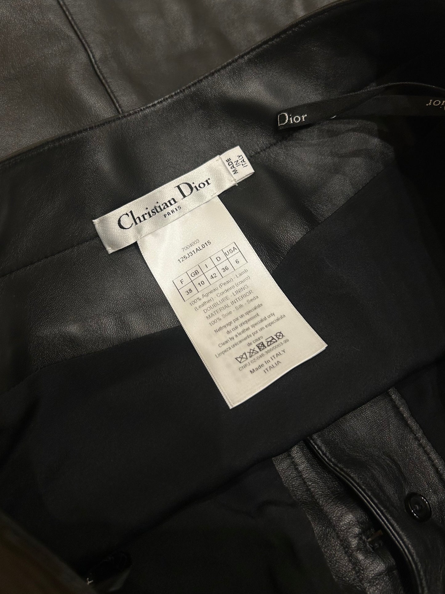 Blanc leather skirt