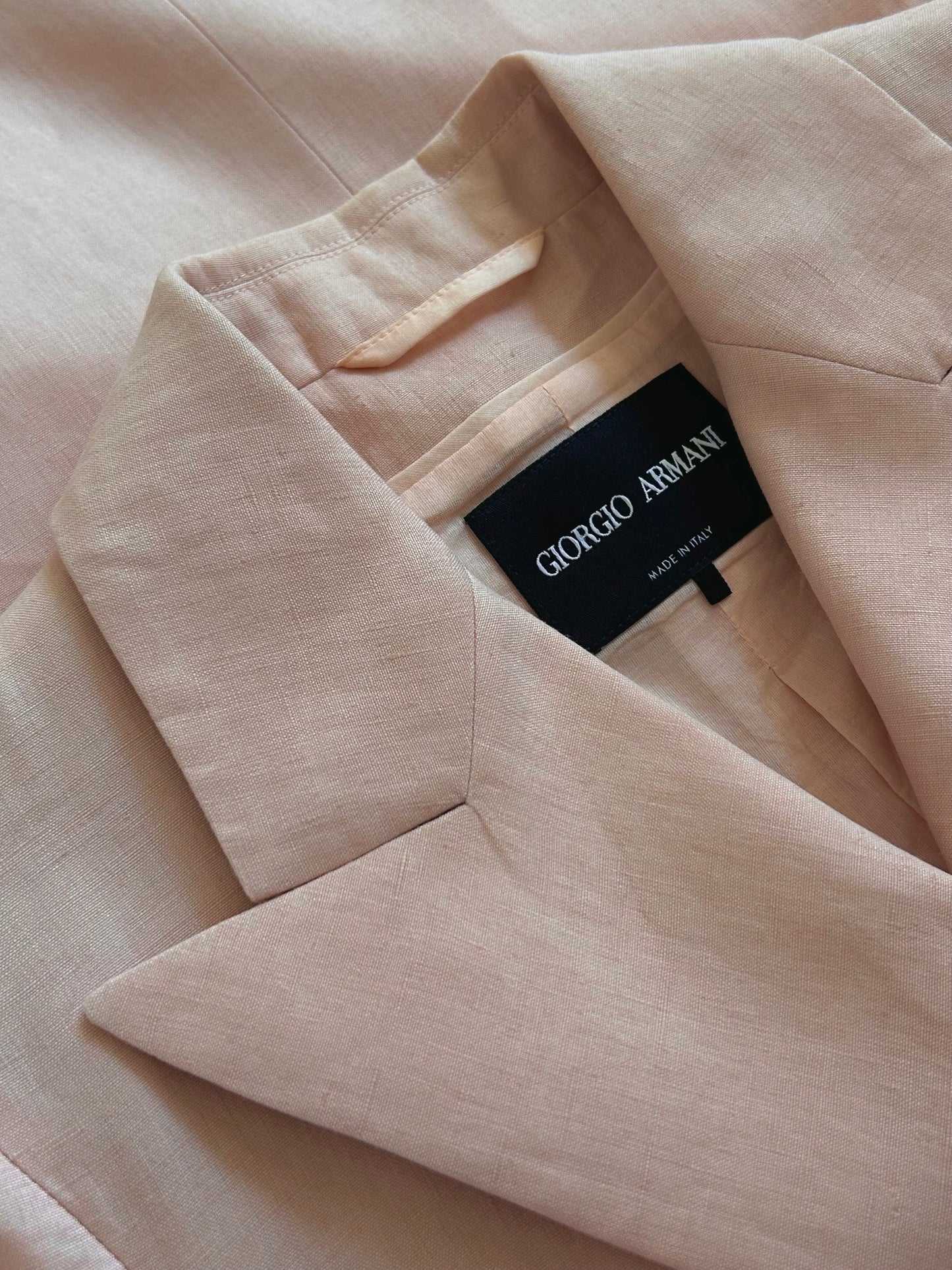 Light pink linen suit