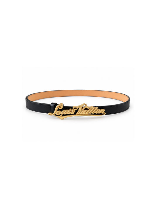 Black logo belt
