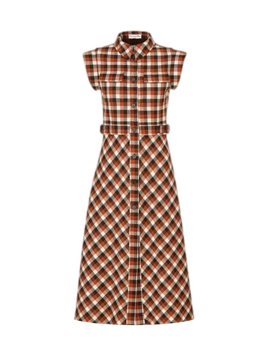 Mid-length wool dress