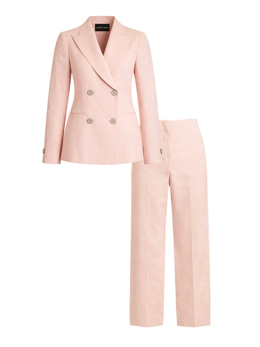 Light pink linen suit