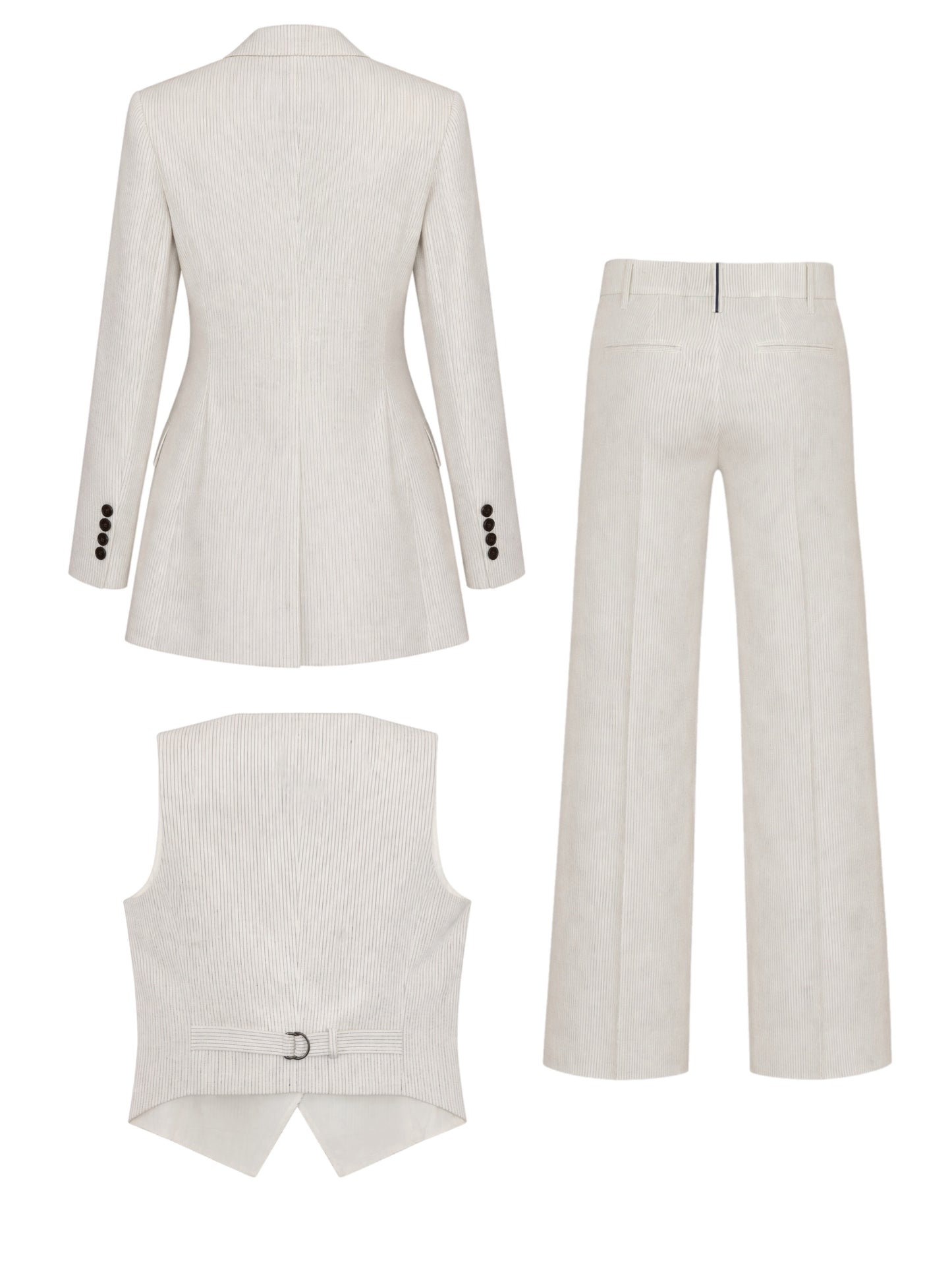Three-piece pinstripes suit