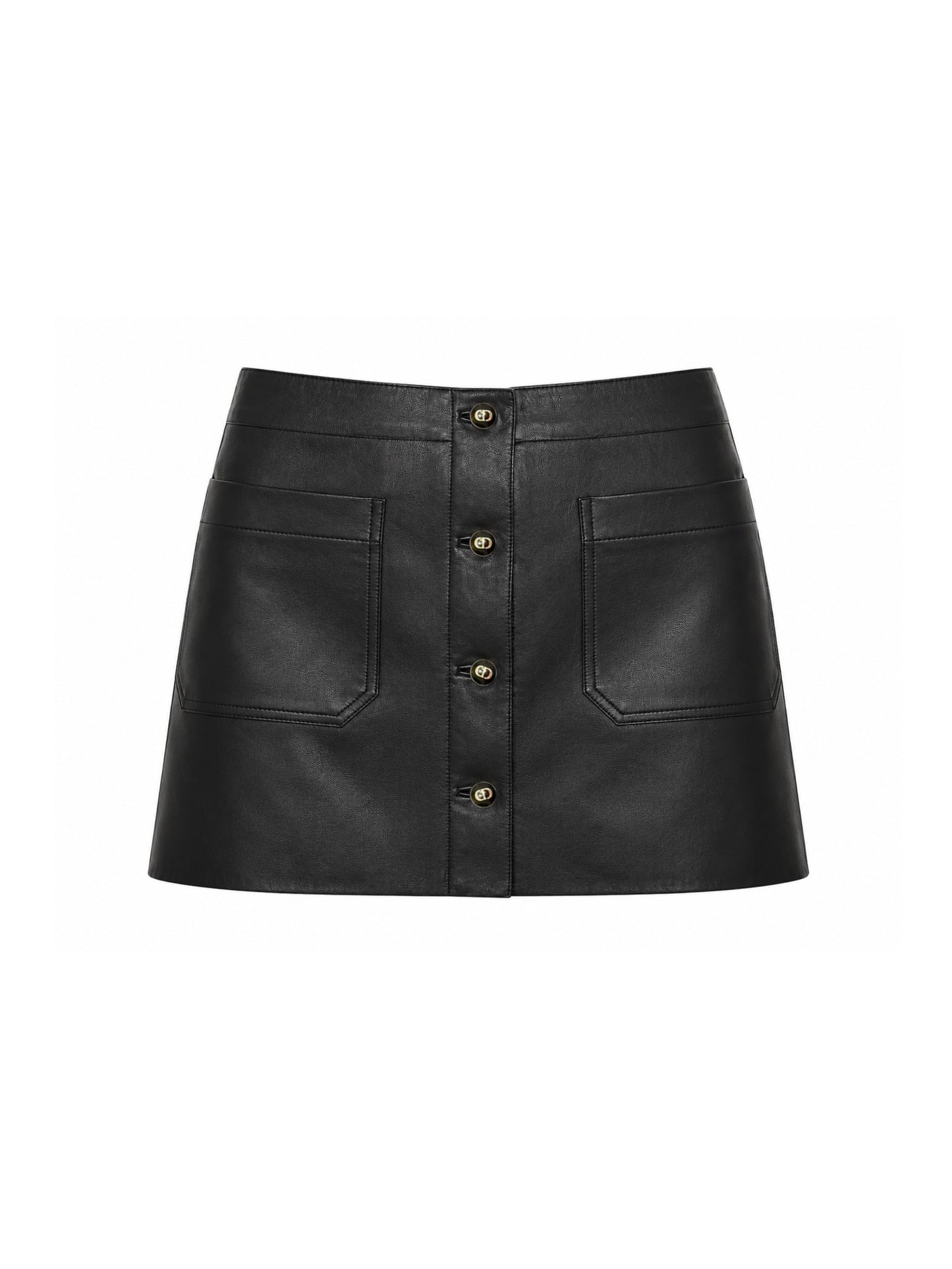 Blanc leather skirt