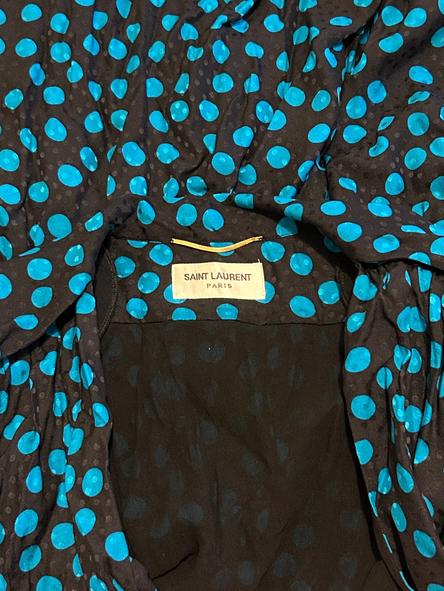 Polka wrap dress