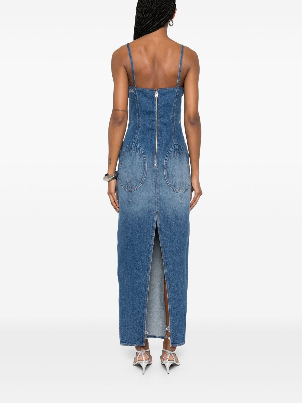 Iconic cone cups denim dress