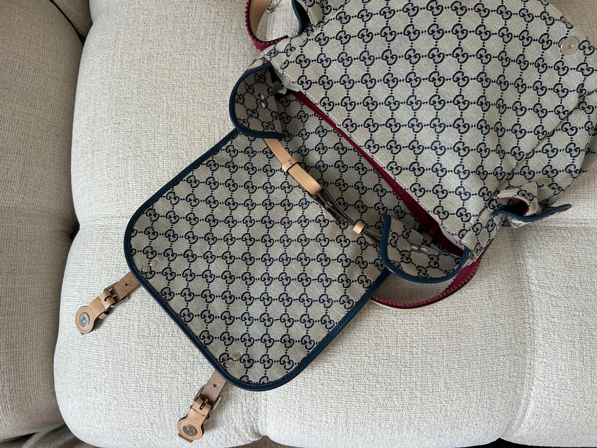 GG Canvas Diaper Bag