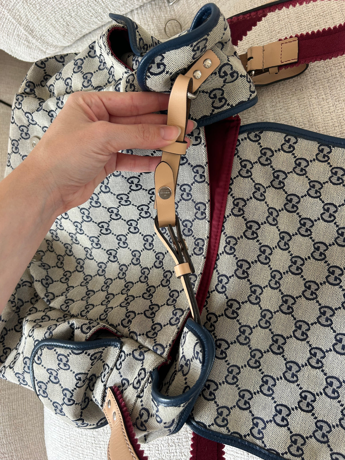 GG Canvas Diaper Bag