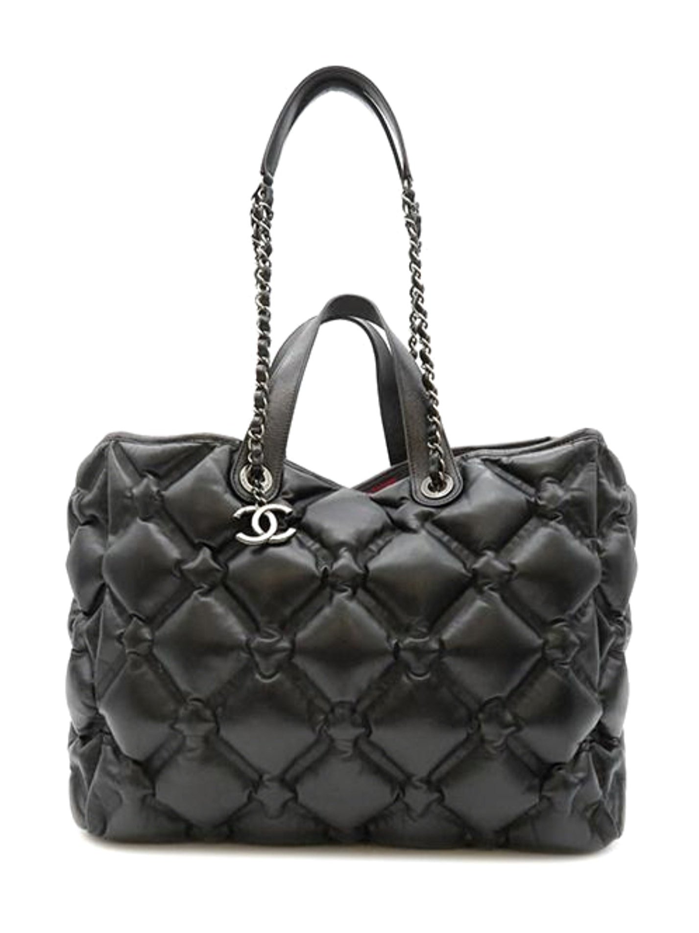 Quilted bubble tote bag