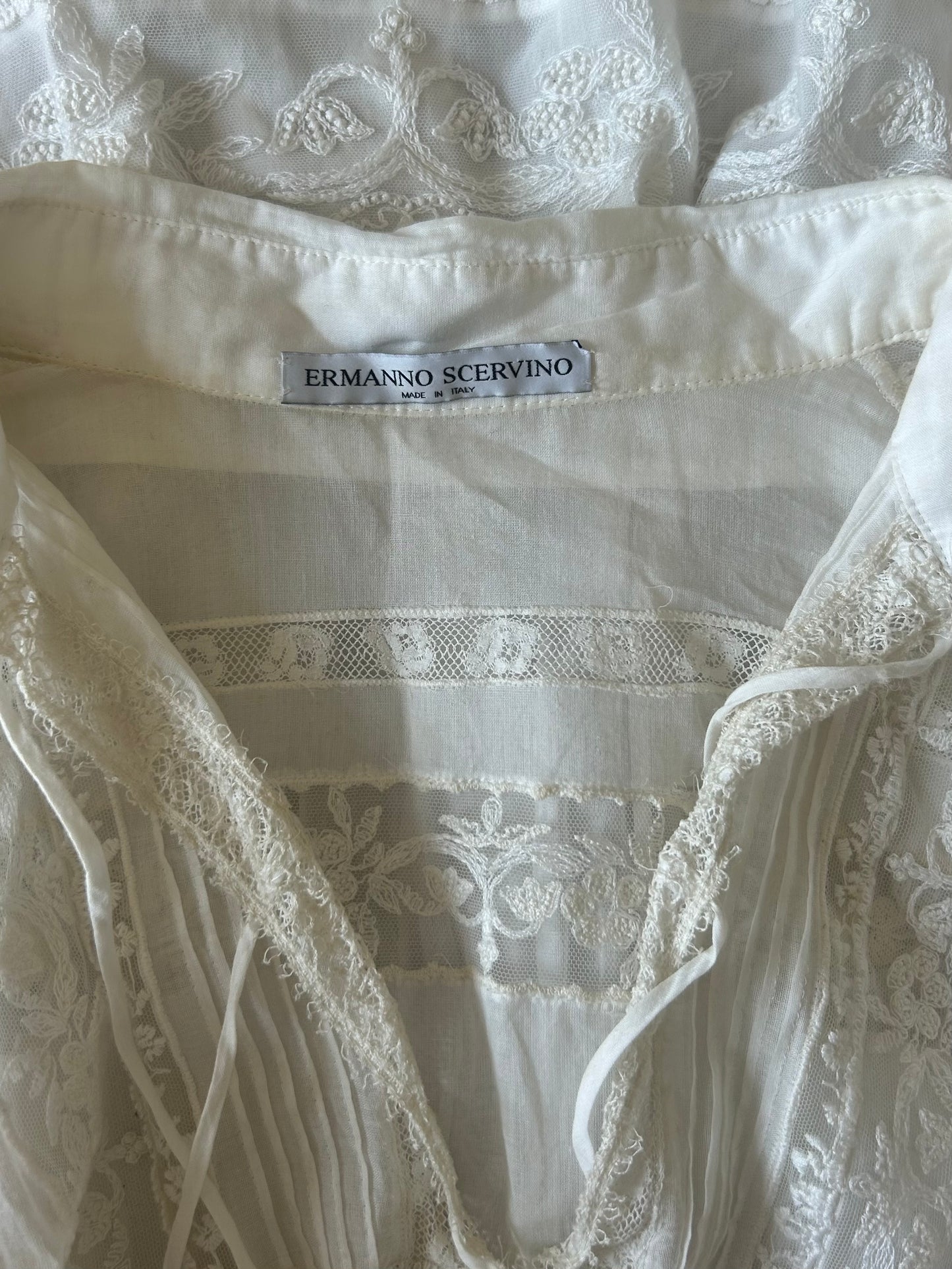 Lace and cotton dress