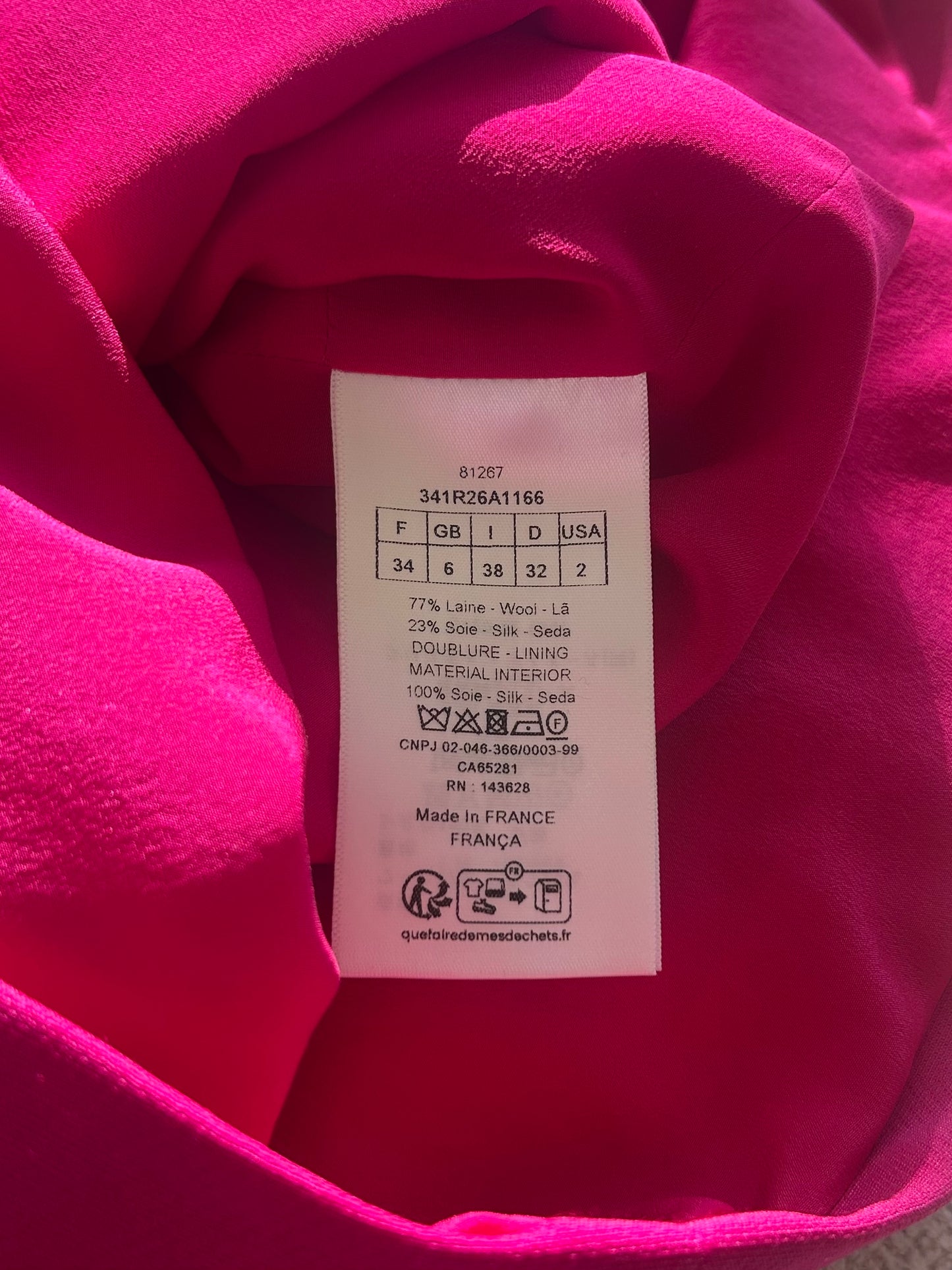 Straight fuchsia dress