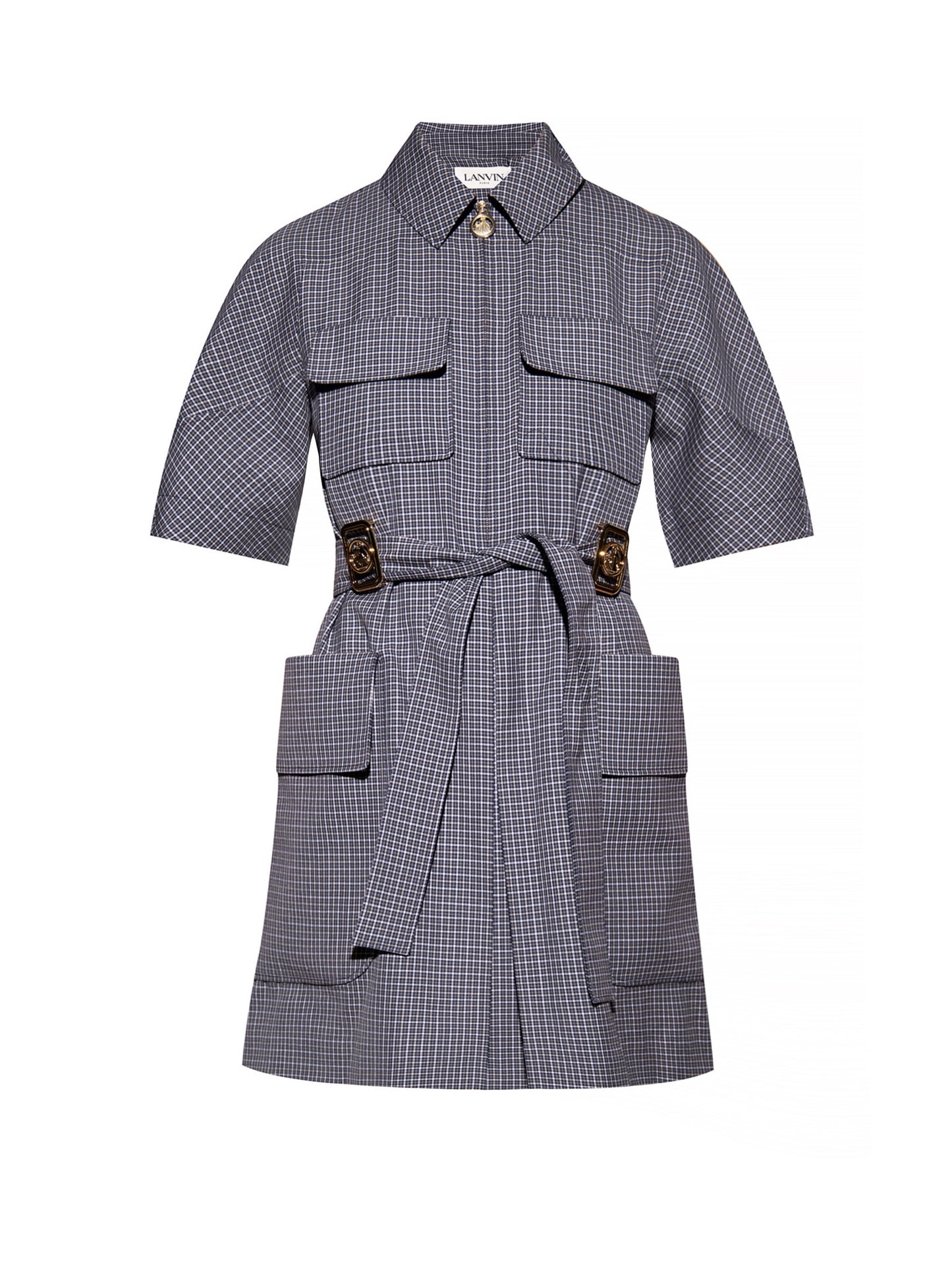 Plaid playsuit logo