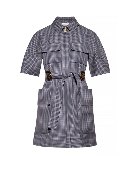 Plaid playsuit logo