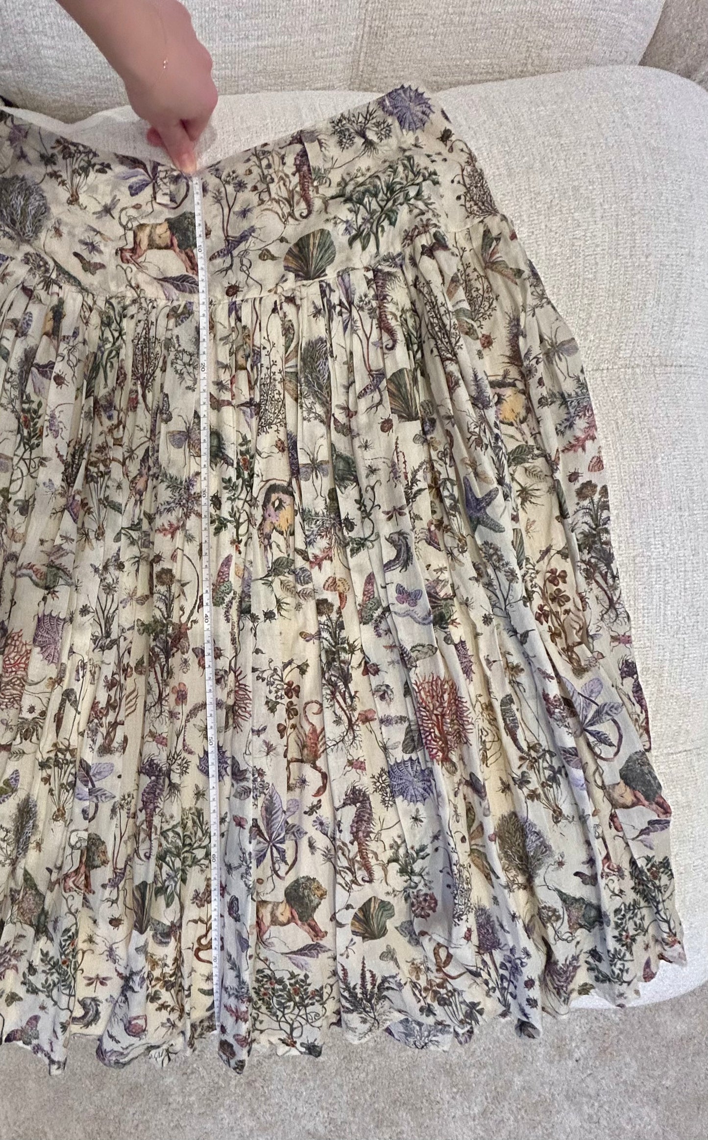 Printed coton skirt