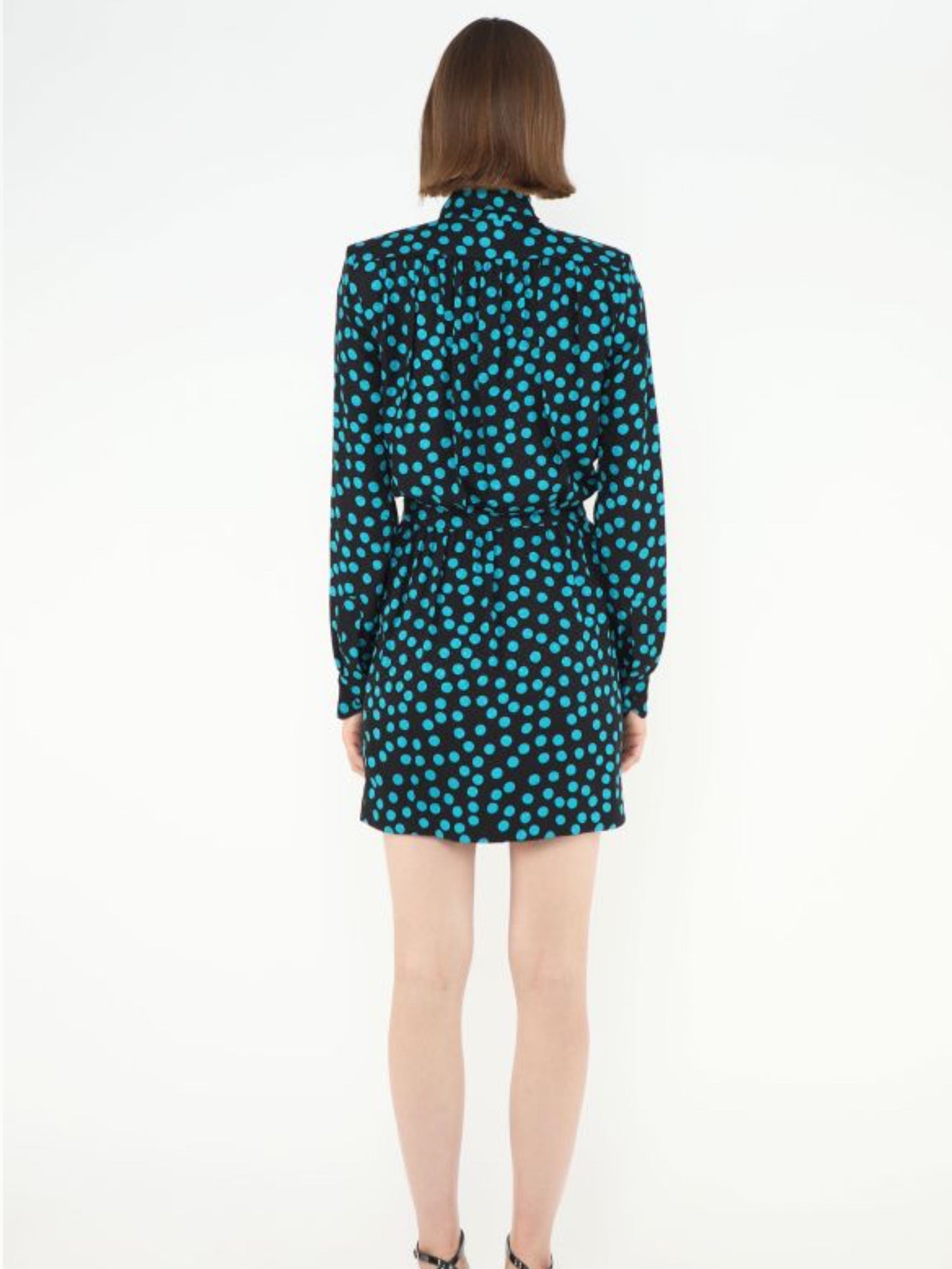 Polka wrap dress