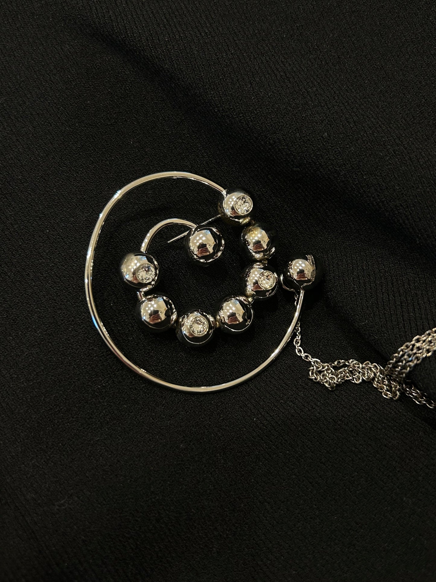 Knit brooch dress