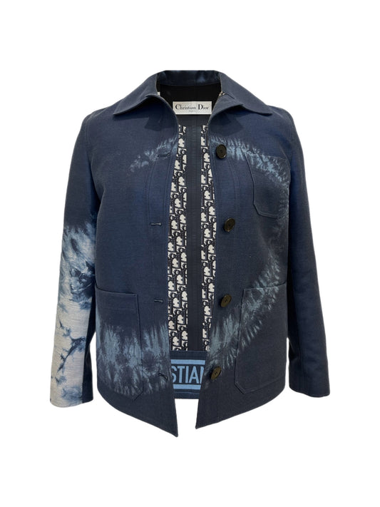 Tie-dye monogram jacket