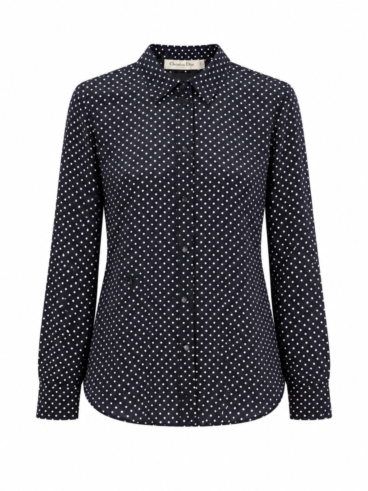 Navy polka shirt
