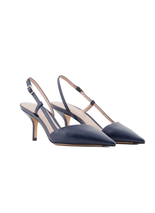 Leather slingback