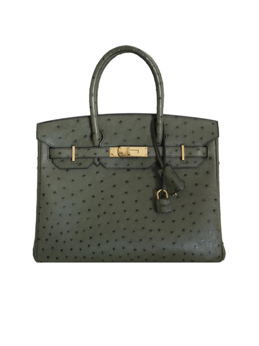 Birkin ostrich leather