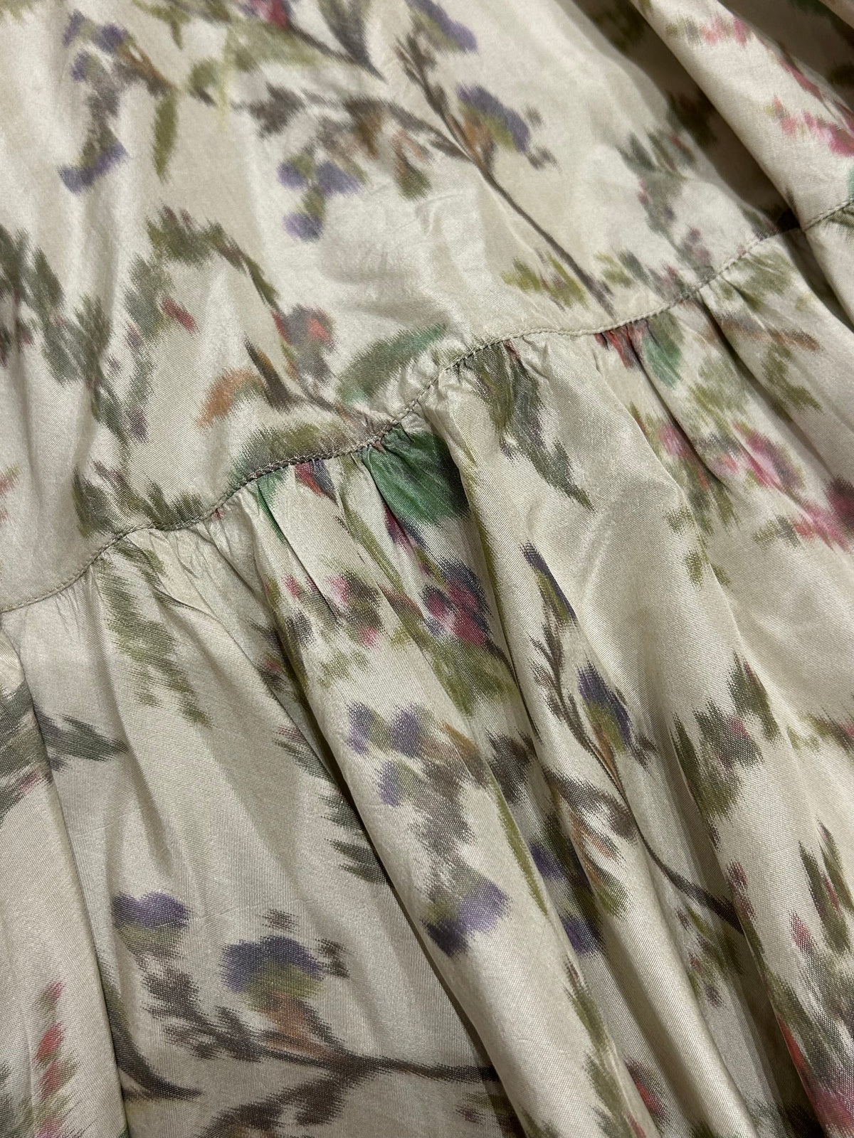 Floral faded effect dress