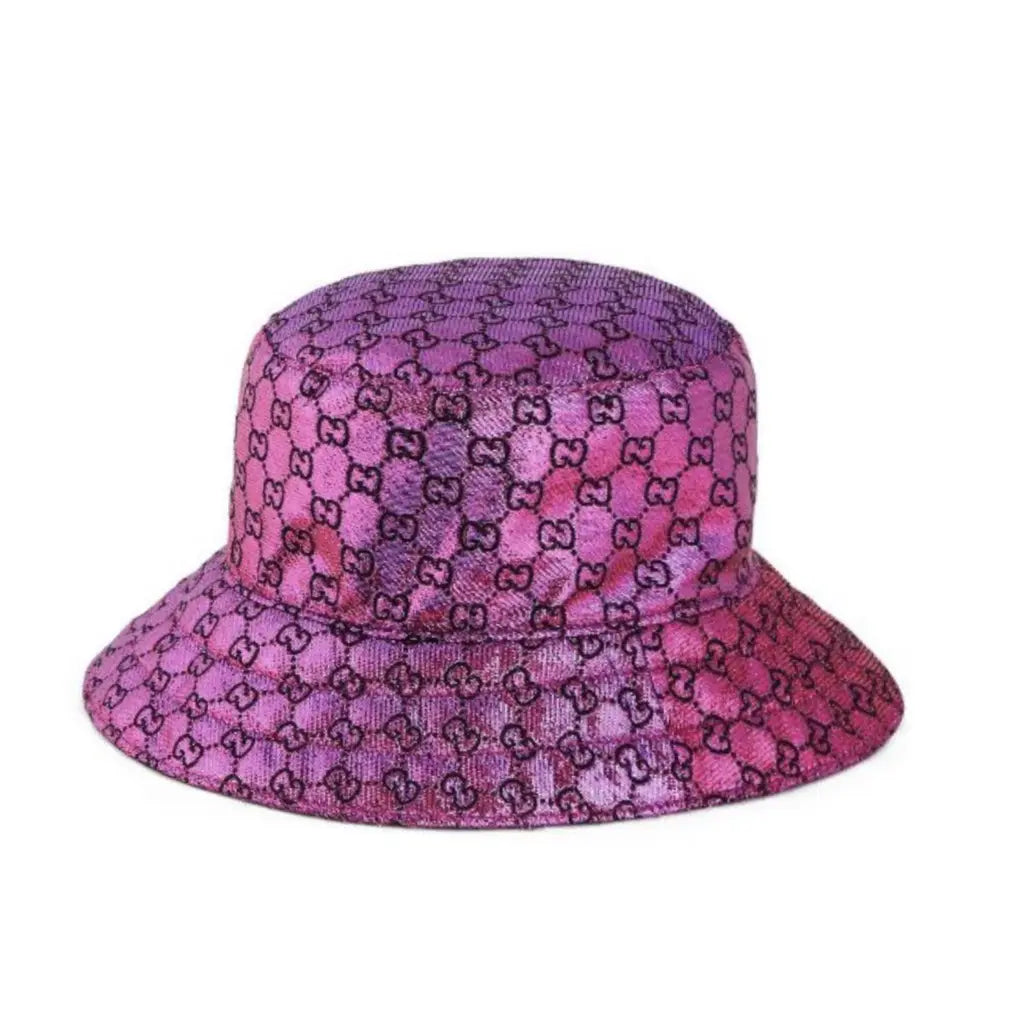 Reversible pink bucket hat