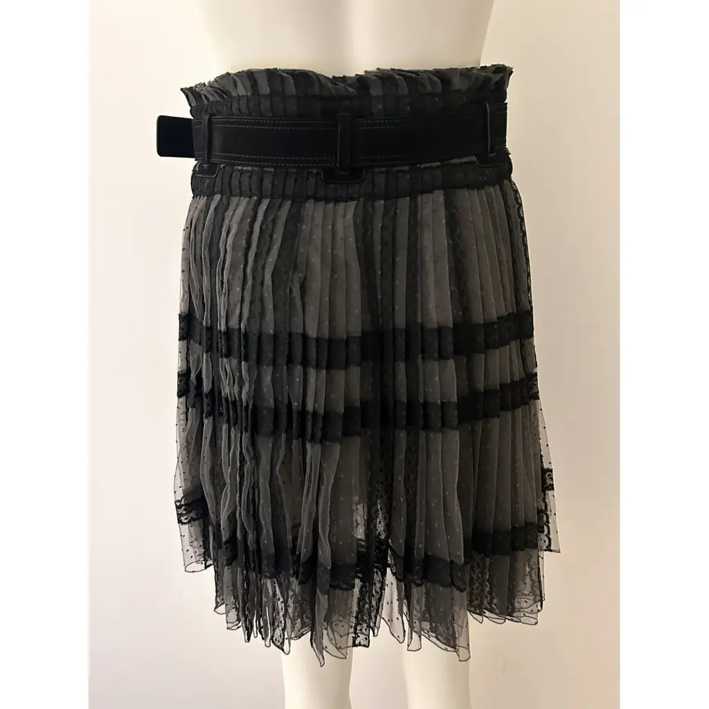 Black lace wrap skirt best sale