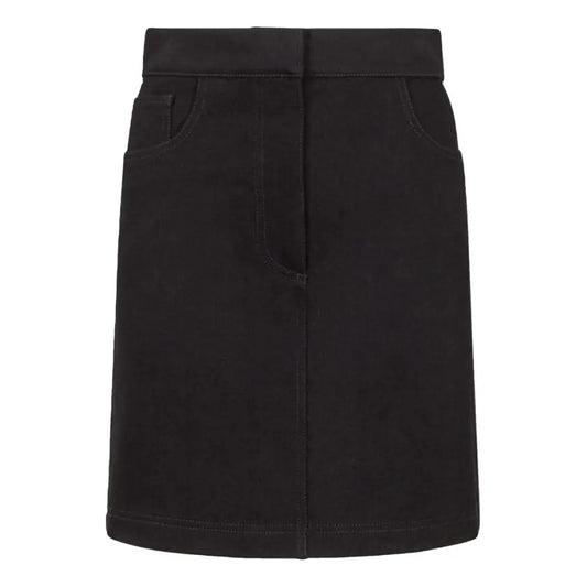 Black denim skirt