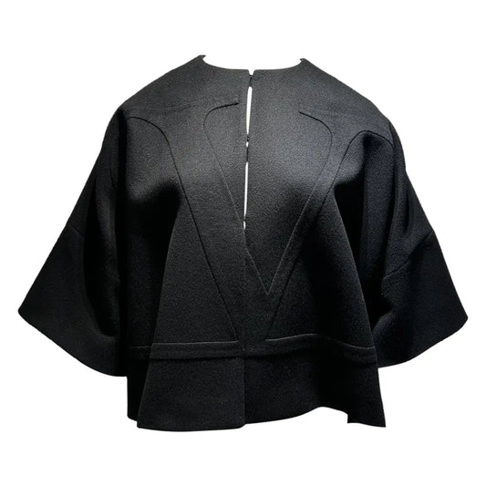 Vlogo black cape coat