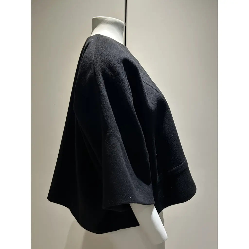 Vlogo black cape coat