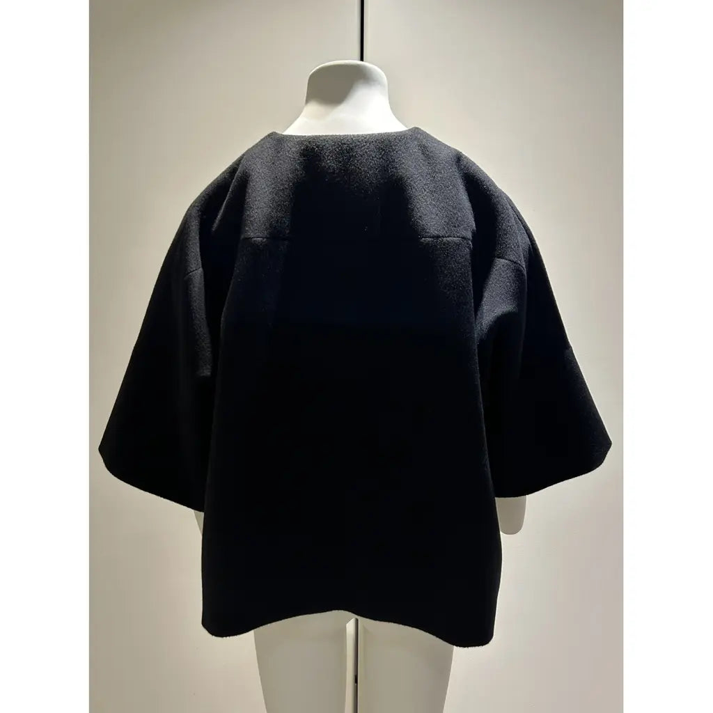 Vlogo black cape coat