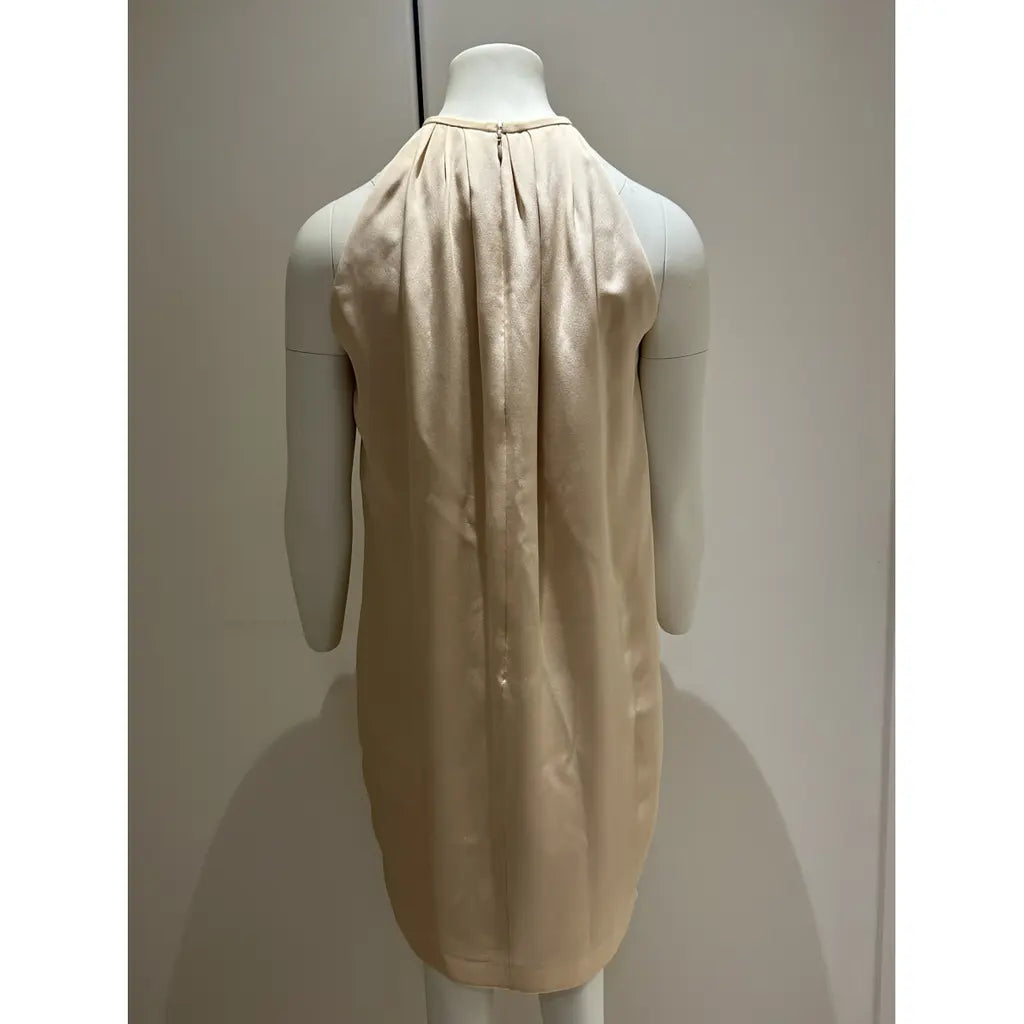 Nude silk dress