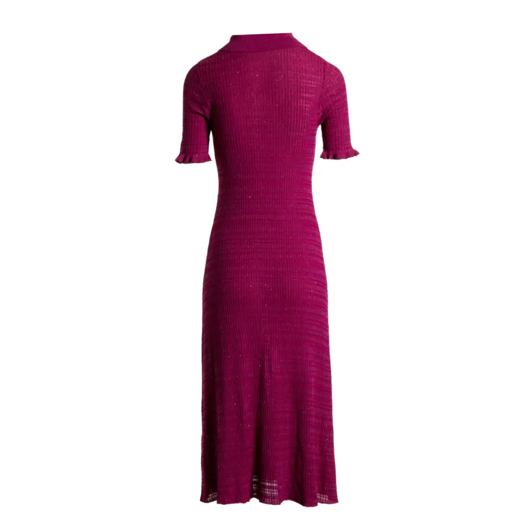 Purple light knit dress