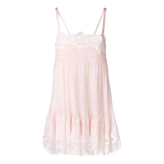 Pleated baby pink dress