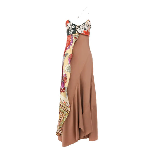 Silk scarf print dress