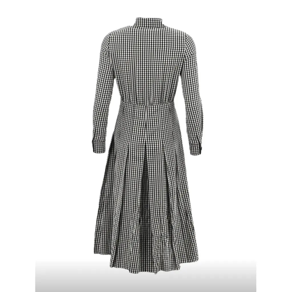 Gingham mid-length shirt dress