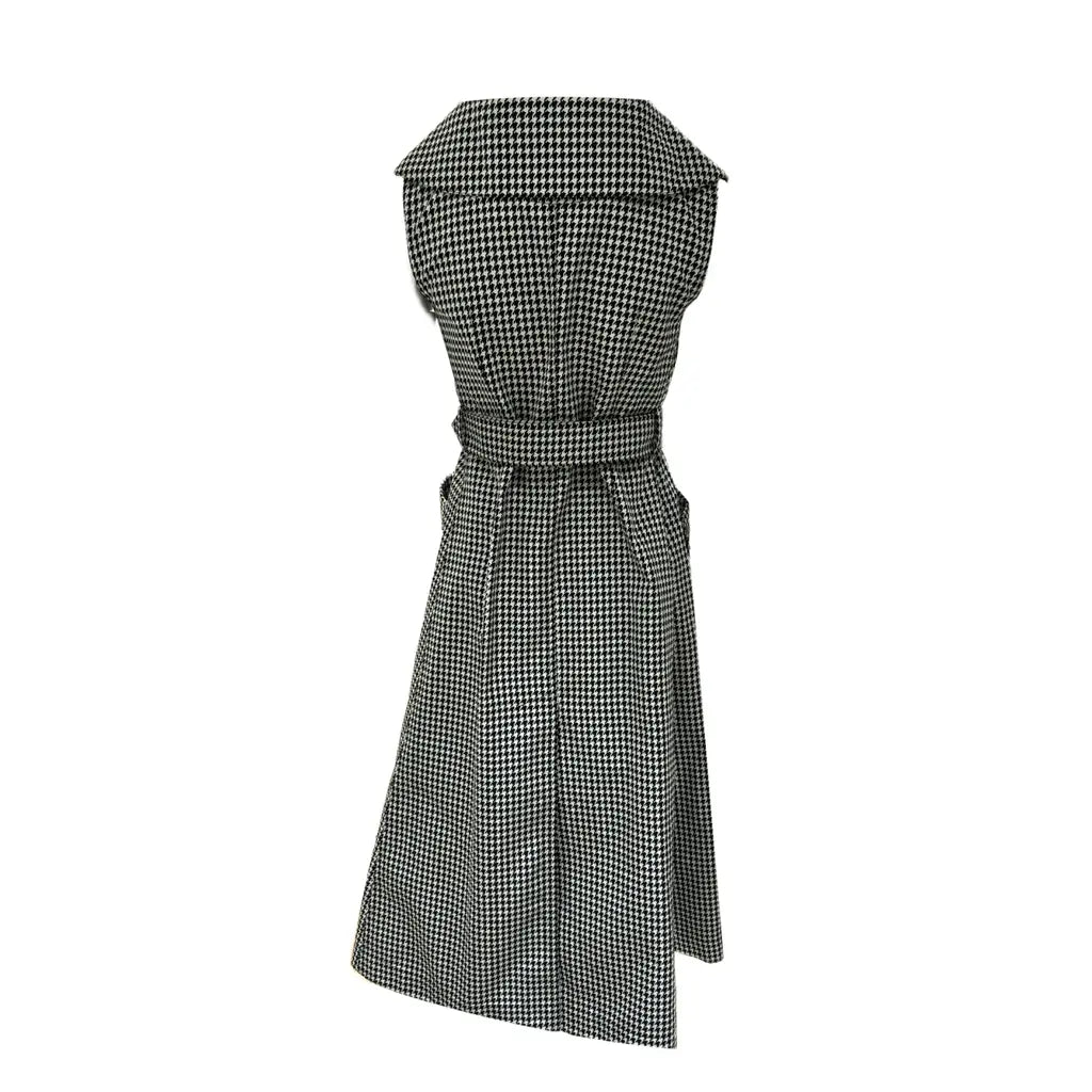 Houndstooth double-breasted dress