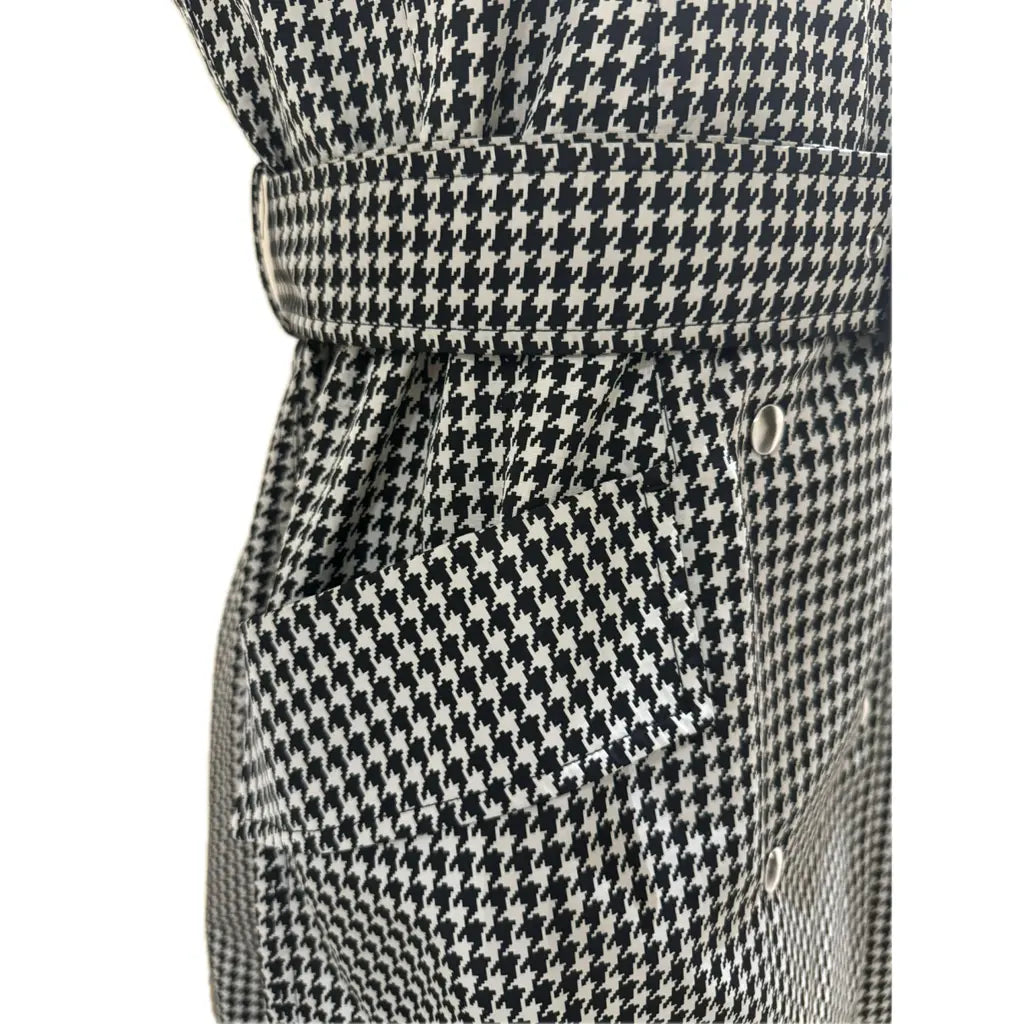 Houndstooth double-breasted dress