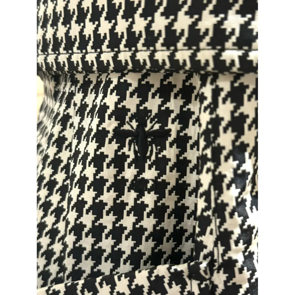 Houndstooth double-breasted dress