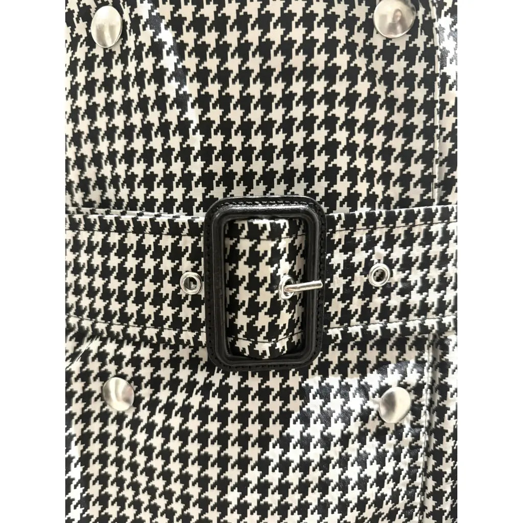 Houndstooth double-breasted dress