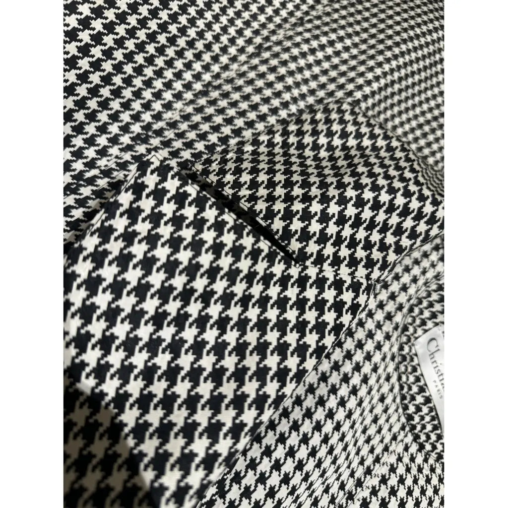 Houndstooth double-breasted dress