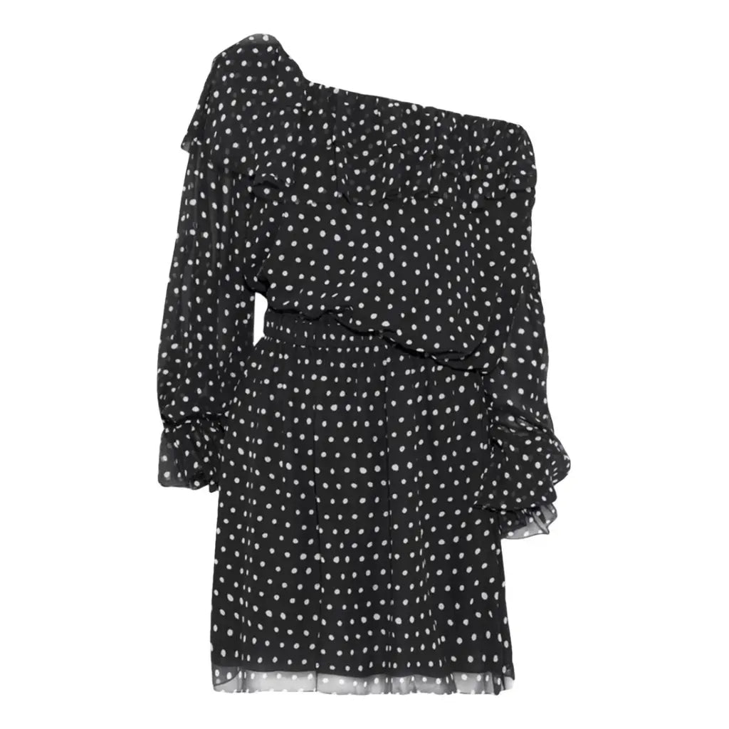 Asymmetrical polka dress