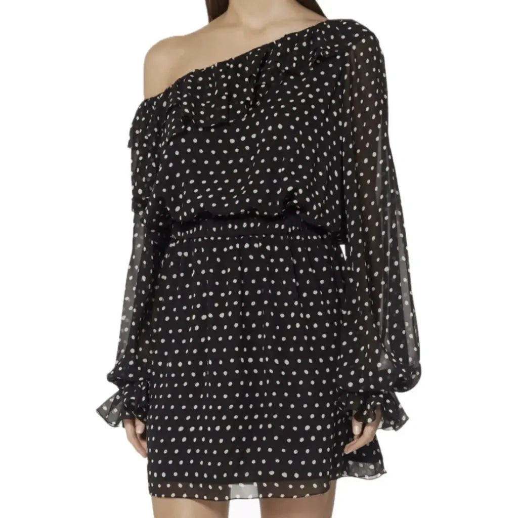 Asymmetrical polka dress