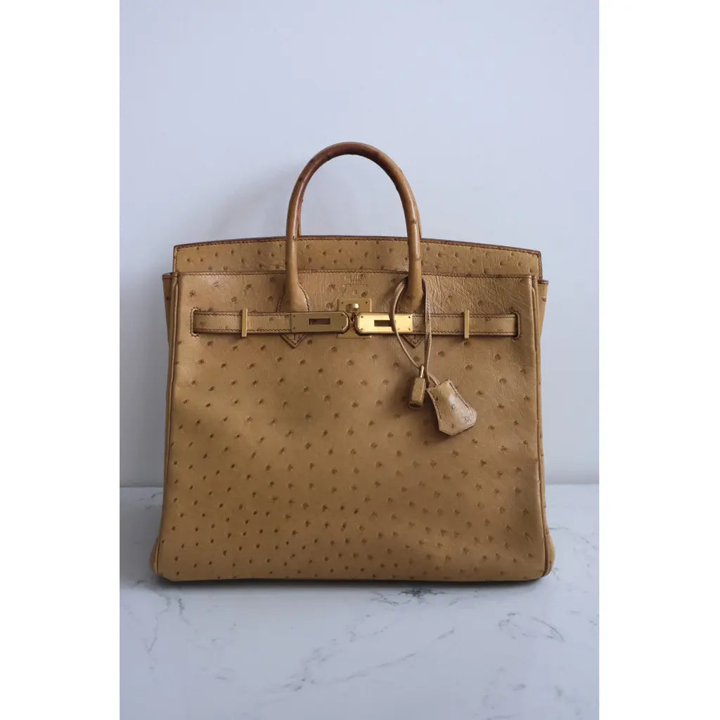 Birkin ostrich leather