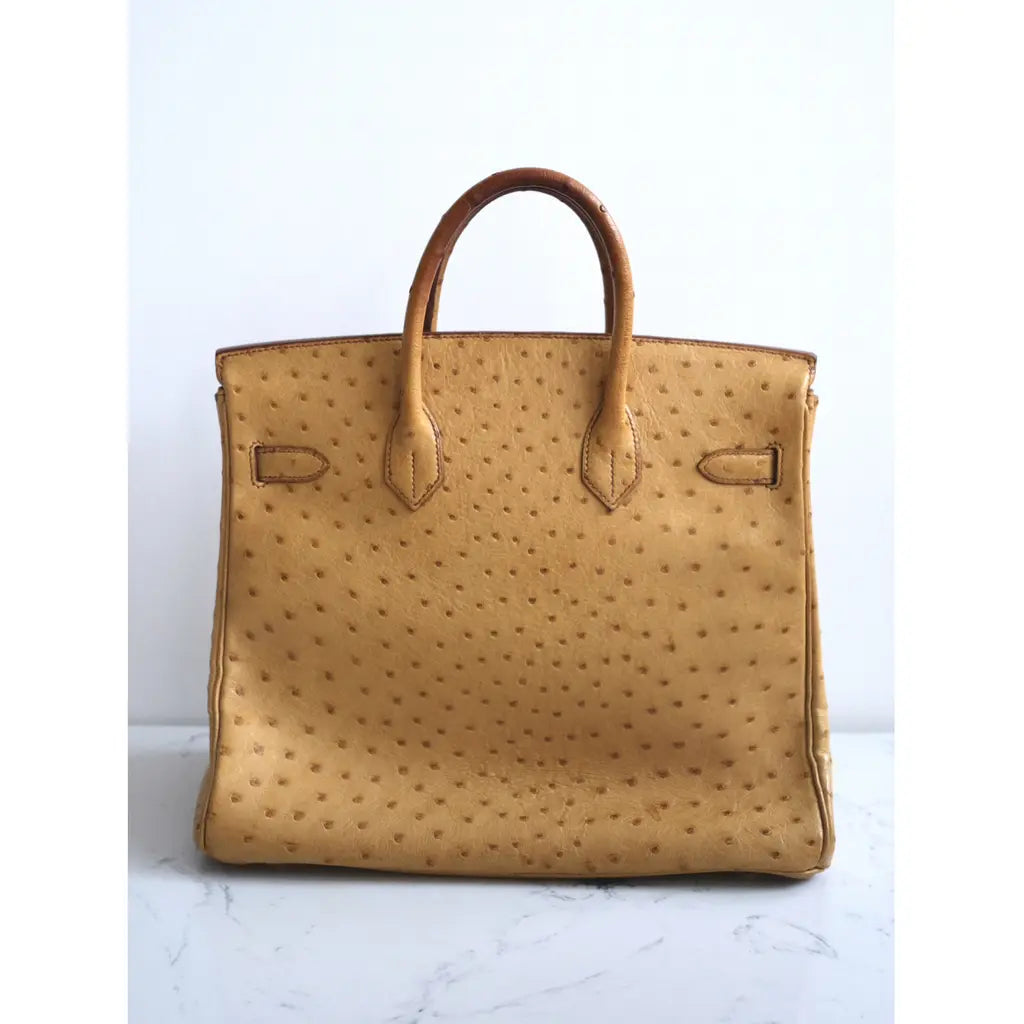 Birkin ostrich leather