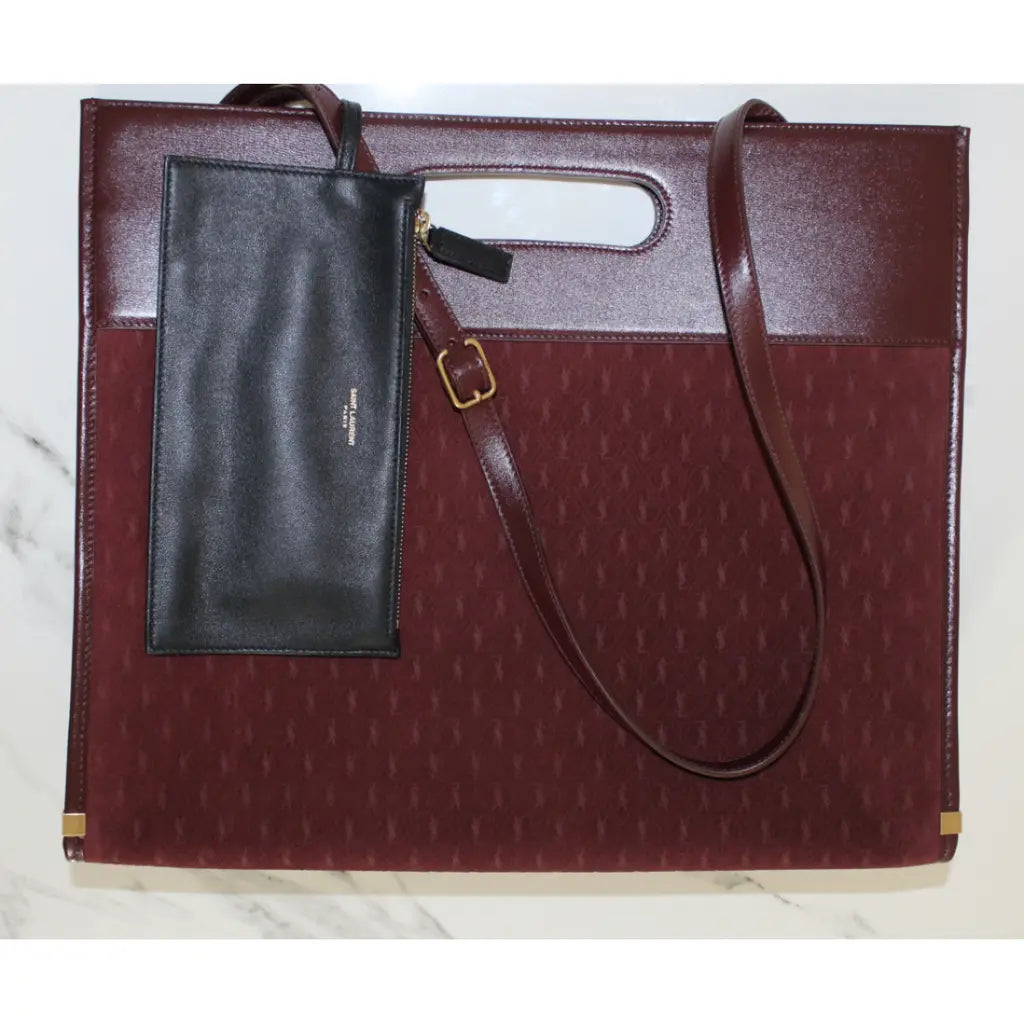 Burgundy handbag