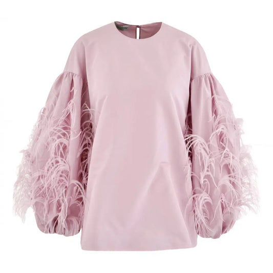 Feather pink blouse