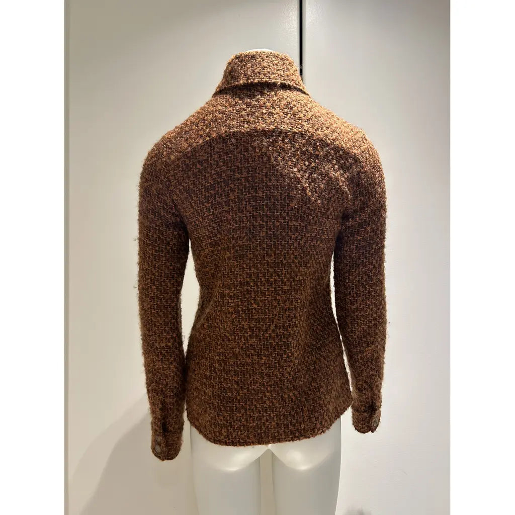 Brown ocher tweed jacket