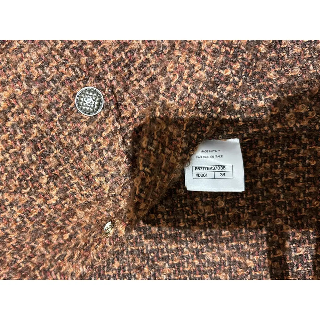 Brown ocher tweed jacket